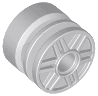 Wheel 18mm D. x 14mm with Pin Hole, Fake Bolts and Shallow Spokes