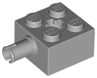 Brick, Modified 2 x 2 with Pin and Axle Hole