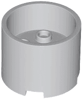 Brick, Round 3 x 3 x 2 with Recessed Center and Axle Hole