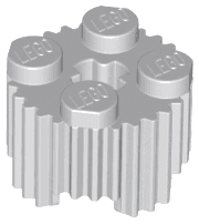 Brick, Round 2 x 2 with Axle Hole and Grille / Fluted Profile
