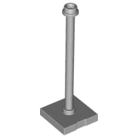 Support 2 x 2 x 5 Bar on Tile Base with Hollow Stud and Stop Ring