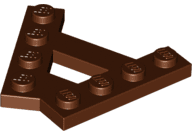 Wedge, Plate A-Shape with 2 Rows of 4 Studs