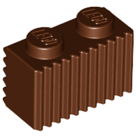 Brick, Modified 1 x 2 with Grille / Fluted Profile