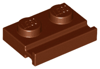 Plate, Modified 1 x 2 with Door Rail