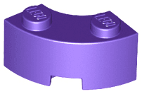 Brick, Round Corner 2 x 2 Macaroni with Stud Notch and Reinforced Underside