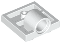 Plate, Modified 2 x 2 with Pin Hole - Full Cross Support Underneath