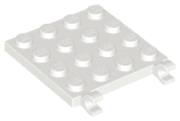 Plate, Modified 4 x 4 with 2 Open O Clips (Horizontal Grip)