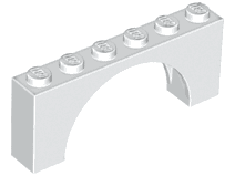 Arch 1 x 6 x 2 - Thin Top without Reinforced Underside