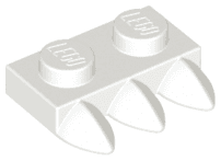 Plate, Modified 1 x 2 with 3 Teeth