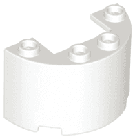 Cylinder Half 2 x 4 x 2 with 1 x 2 Cutout