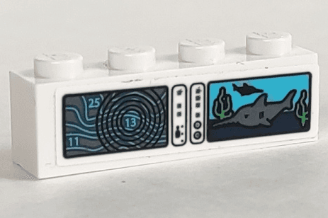 Brick 1 x 4 with Fish Finder and Radar Screen Pattern (Sticker) - Set 60221
