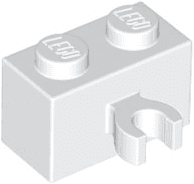 Brick, Modified 1 x 2 with Open O Clip Thick (Vertical Grip)