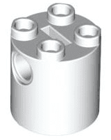 Brick, Round 2 x 2 x 2 Robot Body with Bottom Axle Holder (x Shape / + Orientation)