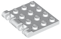Hinge Plate 3 x 4 Locking Dual 2 Fingers