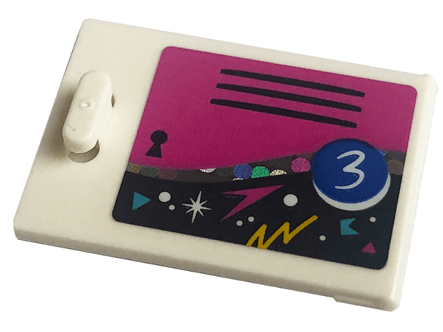 Container, Cupboard 2 x 3 x 2 Door with Locker, Black Vent Lines, Keyhole and Blue Number 2 on Dark Pink Background Pattern (Sticker) - Set 41708