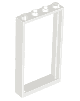 Door, Frame 1 x 4 x 6 with 2 Holes on Top and Bottom