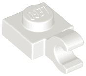 Plate, Modified 1 x 1 with Open O Clip (Horizontal Grip)