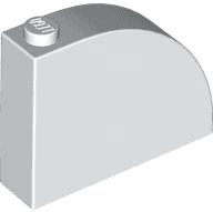Slope, Curved 4 x 1 x 2 2/3 with Stud