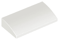 Slope, Curved 2 x 4 x 2/3 with Bottom Tubes