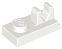 Plate, Modified 1 x 2 with Clip with Center Cut on Top