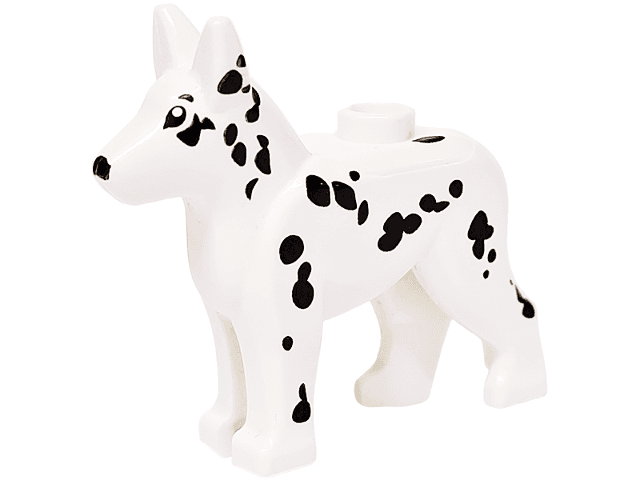 Dog, Alsatian / German Shepherd with Black Eyes, Nose and Spots Pattern