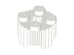 Brick, Round 2 x 2 with Axle Hole and Grille / Fluted Profile