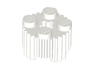 Brick, Round 2 x 2 with Axle Hole and Grille / Fluted Profile