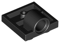 Plate, Modified 2 x 2 with Pin Hole - Full Cross Support Underneath