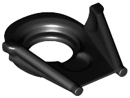 Minifigure Neck Collar SW Darth Vader Helmet Lower Jaw