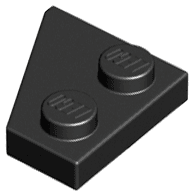 Wedge, Plate 2 x 2 Right