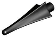 Minifigure, Weapon Spear Tip with Fins
