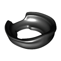 Minifigure Ninja Face Scarf with Notch in Back