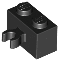 Brick, Modified 1 x 2 with Open O Clip Thick (Vertical Grip)