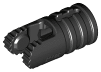 Hinge Cylinder 1 x 2 Locking with 2 Fingers and Axle Hole on Ends with Slots