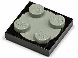Turntable 2 x 2 Plate with Light Gray Top (3680 / 3679)
