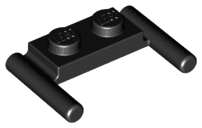 Plate, Modified 1 x 2 with Bar Handles - Flat Ends, Low Attachment