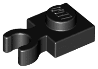 Plate, Modified 1 x 1 with Open O Clip Thick (Vertical Grip)