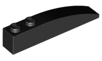 Slope, Curved 6 x 1 with 2 Studs