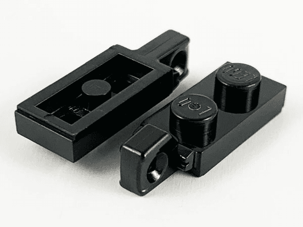 Hinge Plate 1 x 2 Locking with 1 Finger on End with Bottom Groove