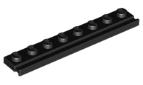 Plate, Modified 1 x 8 with Door Rail
