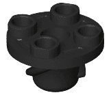Plate, Round 2 x 2 Thin with Rotation Stem and Screw