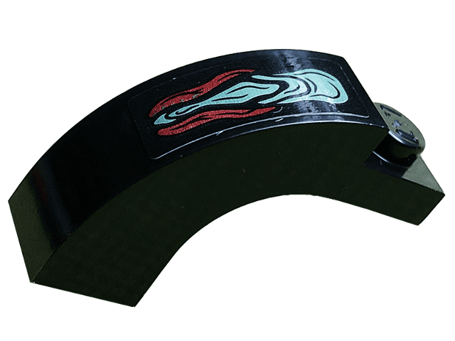 Arch 1 x 3 x 2 Curved Top with Dark Red and Sand Green Skin Pattern (Sticker) - Set 76145