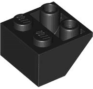 Slope, Inverted 45 2 x 2 with Hollow Round Bottom Tube