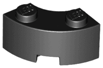 Brick, Round Corner 2 x 2 Macaroni with Stud Notch and Reinforced Underside