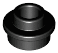 Plate, Round 1 x 1 with Open Stud