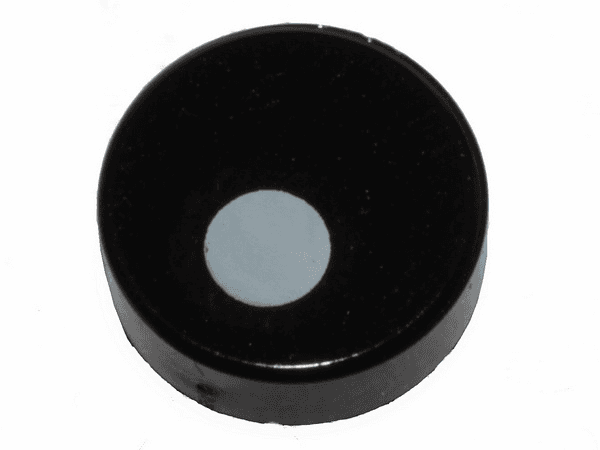 Tile, Round 1 x 1 with Small White Circle / Eye Pupil Offset Pattern