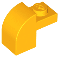 Slope, Curved 2 x 1 x 1 1/3 with Recessed Stud