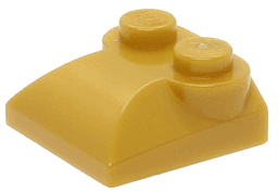 Slope, Curved 2 x 2 x 2/3 with 2 Studs and Curved Sides