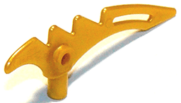 Minifigure, Weapon Crescent Blade, Serrated with Bar