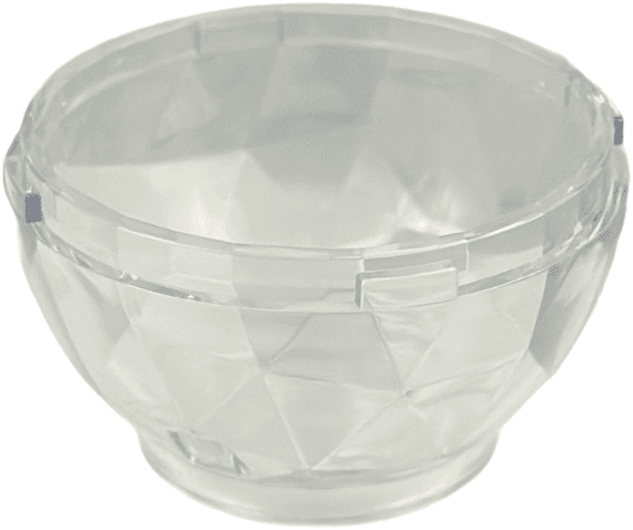 Container, Faceted, 4 x 4 x 1 2/3, Dragon Egg Bottom